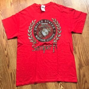 Red USMC Semper Fi T-Shirt